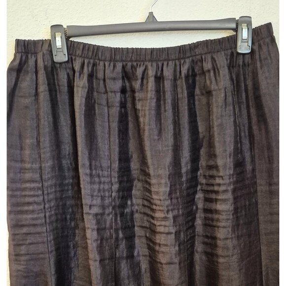 J. R. Nites Black "Carwash" Hem Rayon Blend Maxi Skirt Size 2X EUC - Picture 2 of 6